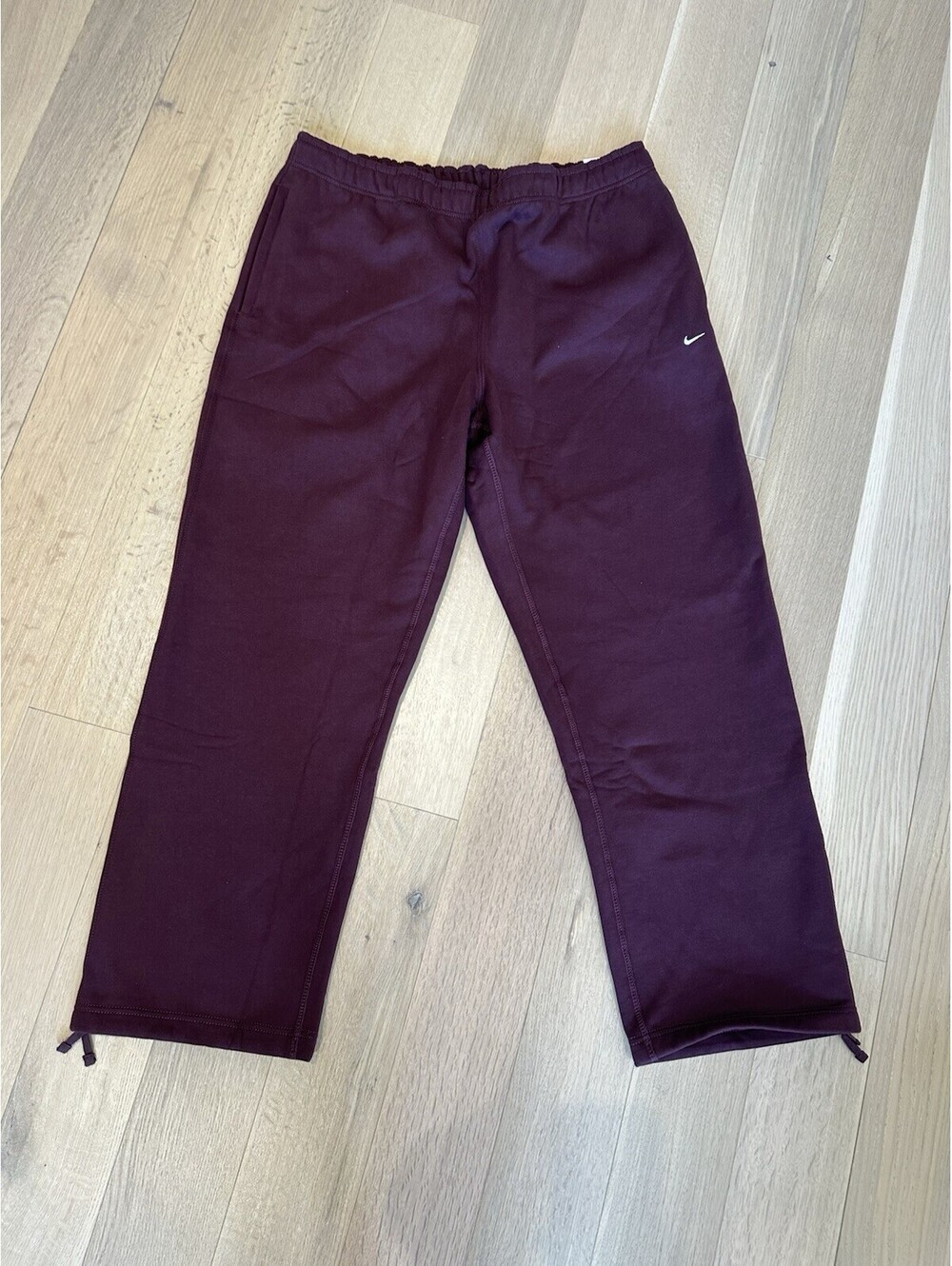 Nike Burgundy Solo Swoosh Track Suit Set Men’s Hoodie L, Crewneck XL & Pants XL - Picture 2 of 8
